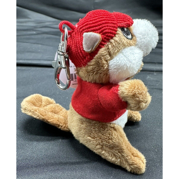 4" Buc-ee's Beaver Beanie Plush by JAAG - Brand New - Backpack Clip Key Chain - Picture 2 of 4